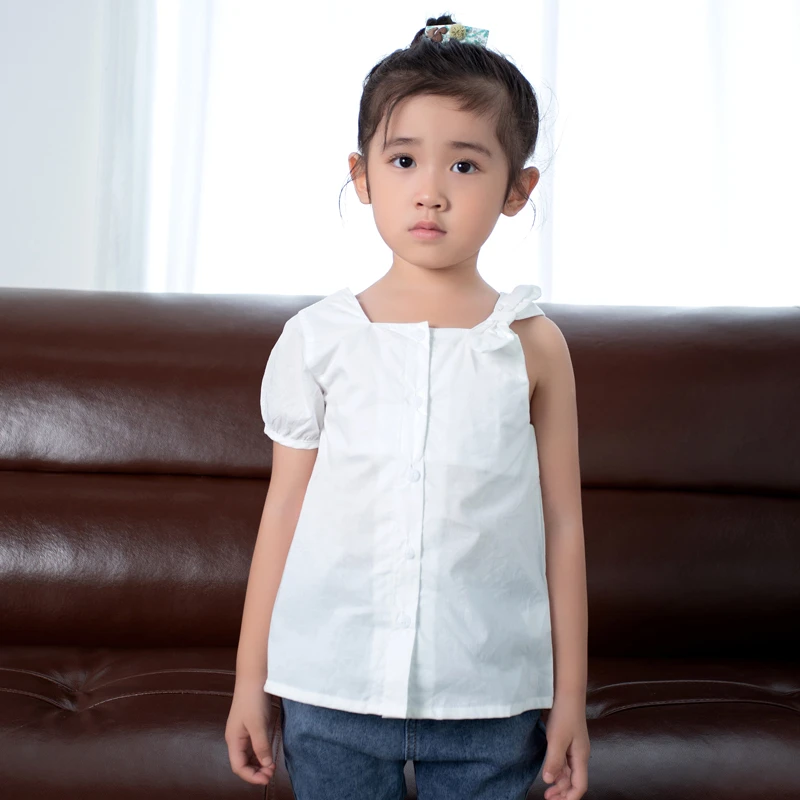 Blusa Lisa Con Un Hombro Al Descubierto Para Niñas,Camisa Con Lazo - Buy  Arco Botón Frente Diseñado Para Chica,Niñas Blusa De Moda,Vintage Niñas  Adolescentes T Camisa Product on Alibaba.com