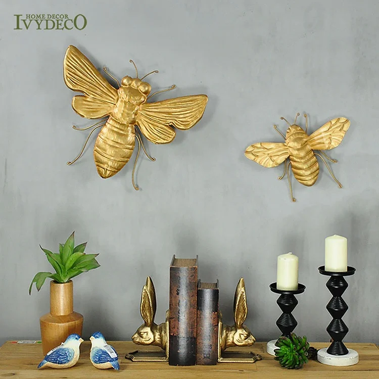 1pc Metal Bee Art Wall Decoration Metal Wasp Wall Decoration 3d