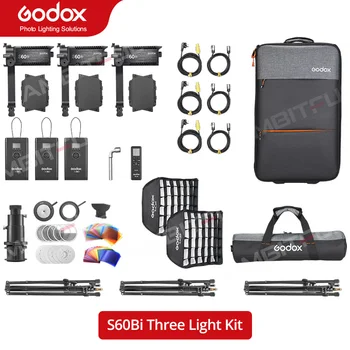 Godox S60Bi-K3 60W Focusing LED Photography Continuous Adjustable Light Spotlight With Barn Door Kit for Professional Lighting detail image