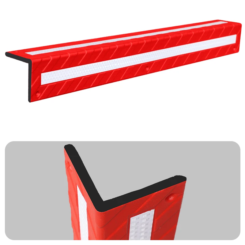 High Quality Reflective Strip Wall Corner Guard Protector Colorful Rubber Plastic for Roadway Premium Wall Corner Protector manufacture