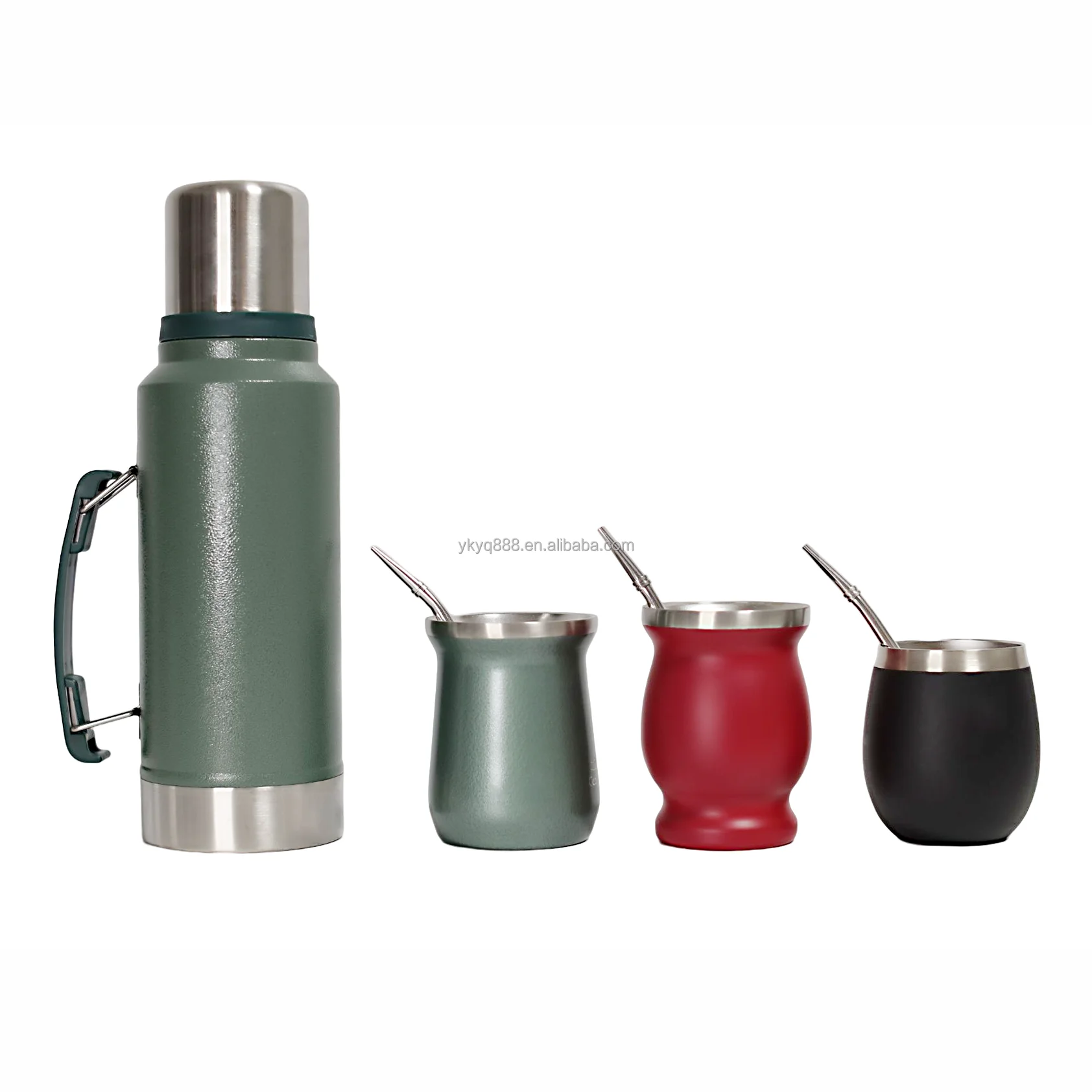 Wholesale 1000ml Vacuum Thermos Flask Double Wall Insulated Coffee Vacuum  Flask 1L Yerba Mate Travel Water Bottle