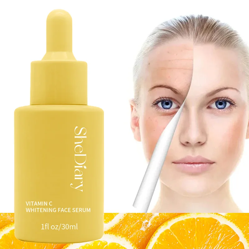 OEM SheDiary Private Label Hyaluronic Acid Facial Skin Care Face Serum Whitening Natural Organic Vitamin C Serum