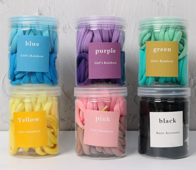 Эластичные резинки для волос хлопковые 50