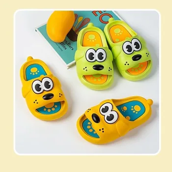 Factory Clearance Price Summer Cute Dog Cartoon Children's Slippers Boys and Girls Beach Soft Non-slip Slipper for Kids