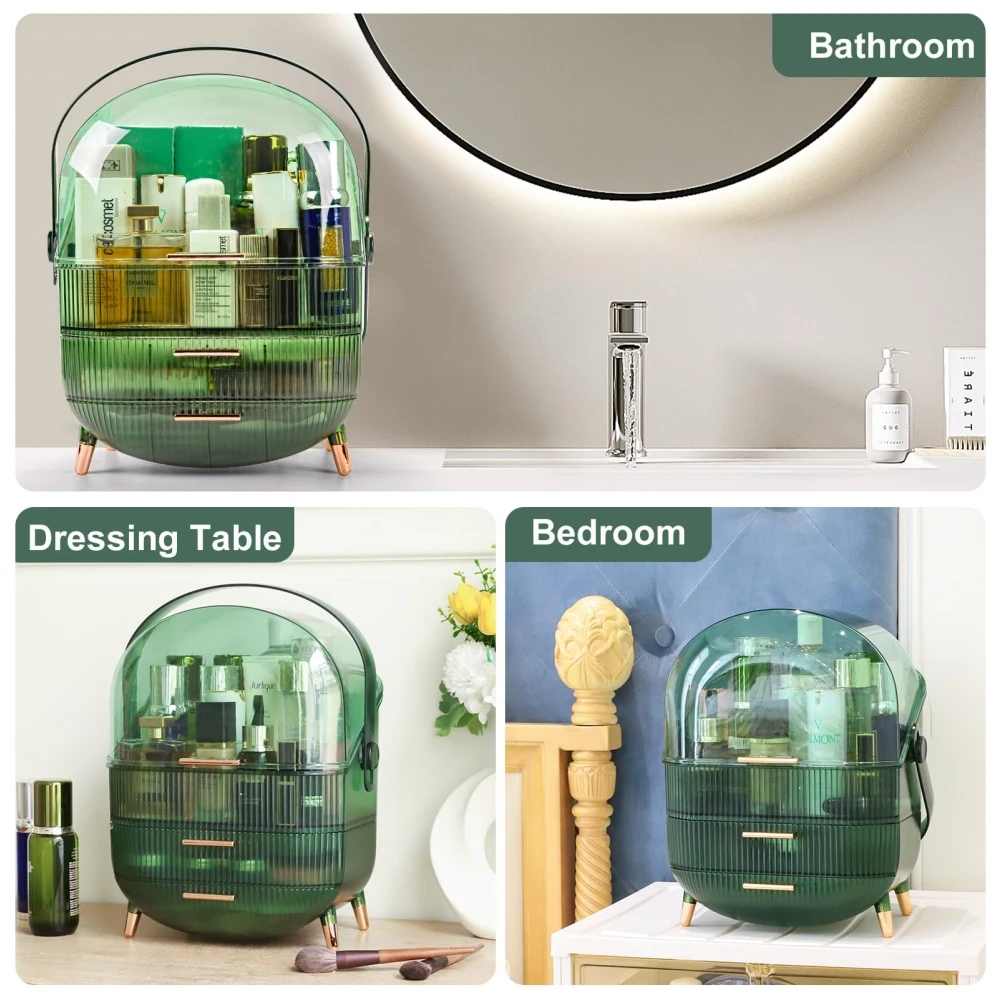 Multifunction Plastic Makeup Cosmetics Organizer Desktop Large Cosmetic Storage Box Organizer