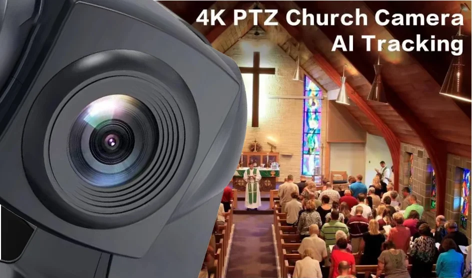 Gospel Camera USD990 Free Ship Full Church Streaming Kit - 2 Pcs 4K PTZ Cameras
