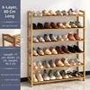Zapatero de seis niveles marrón con tiras de 80 cm.