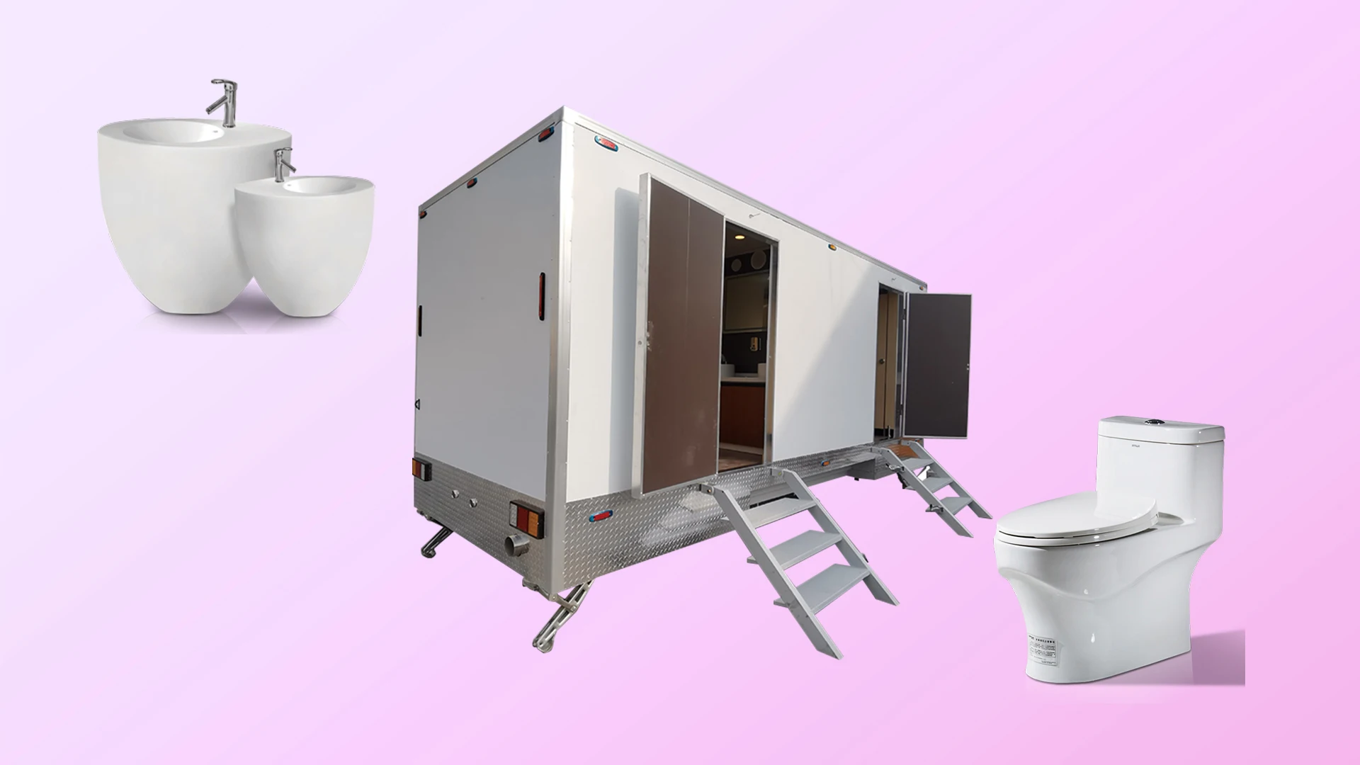 Portable Restroom Trailers Portable Shower Toilets Trailer for sale ...
