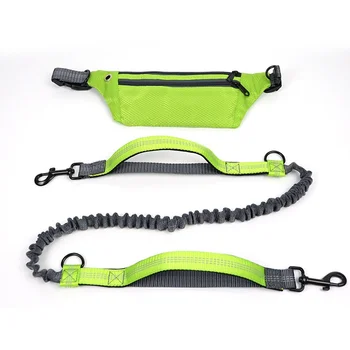 Customizable Multifunctional Polyester Pet Running Traction Belt Waterproof Waist Bag Stylish Running Rope Solid Backpacks