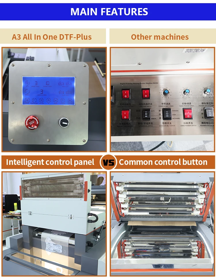 Factory Wholesale 30CM Double EPS I3200-A1 Printer Dtf A3 with Powder Shake Machine Set All in One
