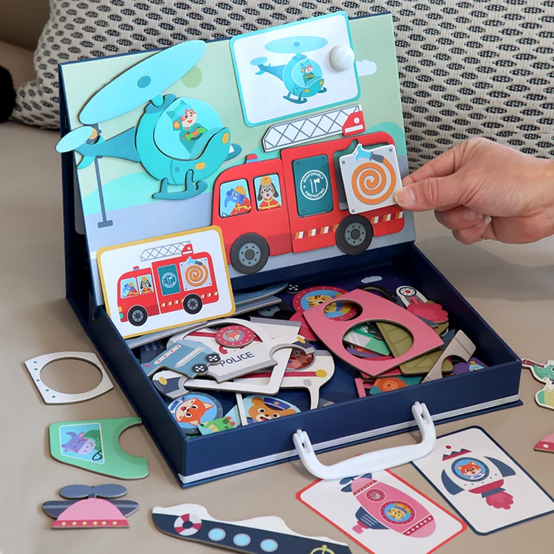 Best-selling Change Jigsaw Puzzle Book Board Game Paper Baby 3D Early Educational Montessori Learning Toys for Kids Boys Girls