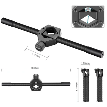 Neewer Carbon Fiber Dual Handle Grip Holder-Diameter-Adjustable 25-45mm for Zhiyun Crane 2/Crane V2/Crane Plus/Crane/Crane M product image