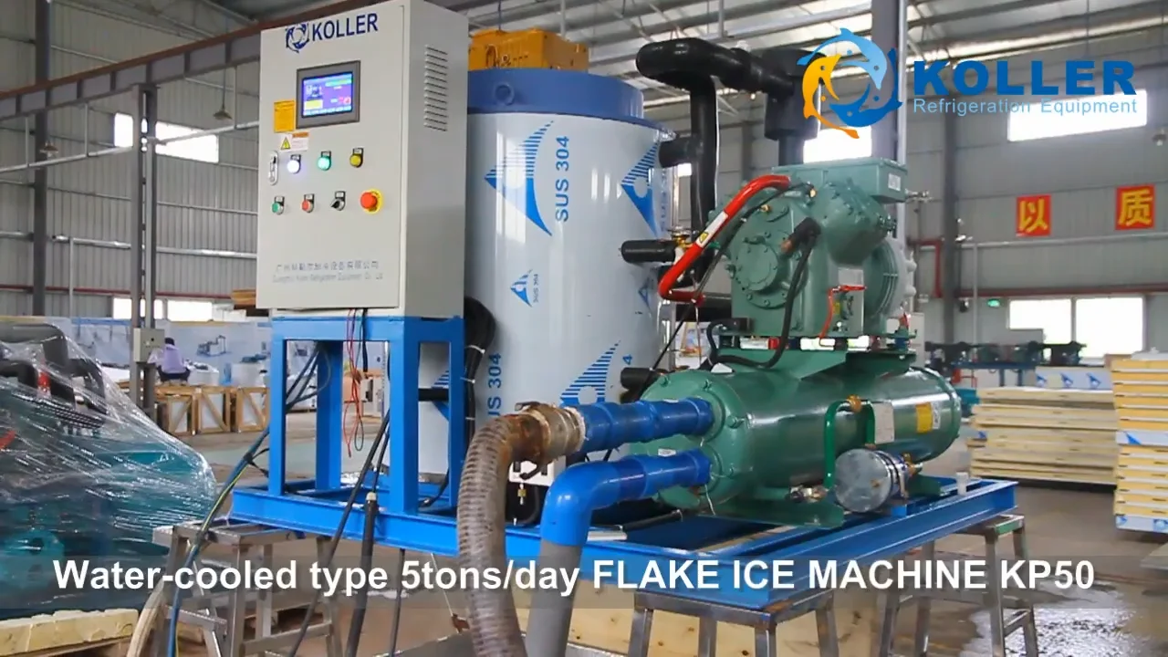 Koller 5tons Dry Ice Flake Pop Making Machines With R507 Refrigerant