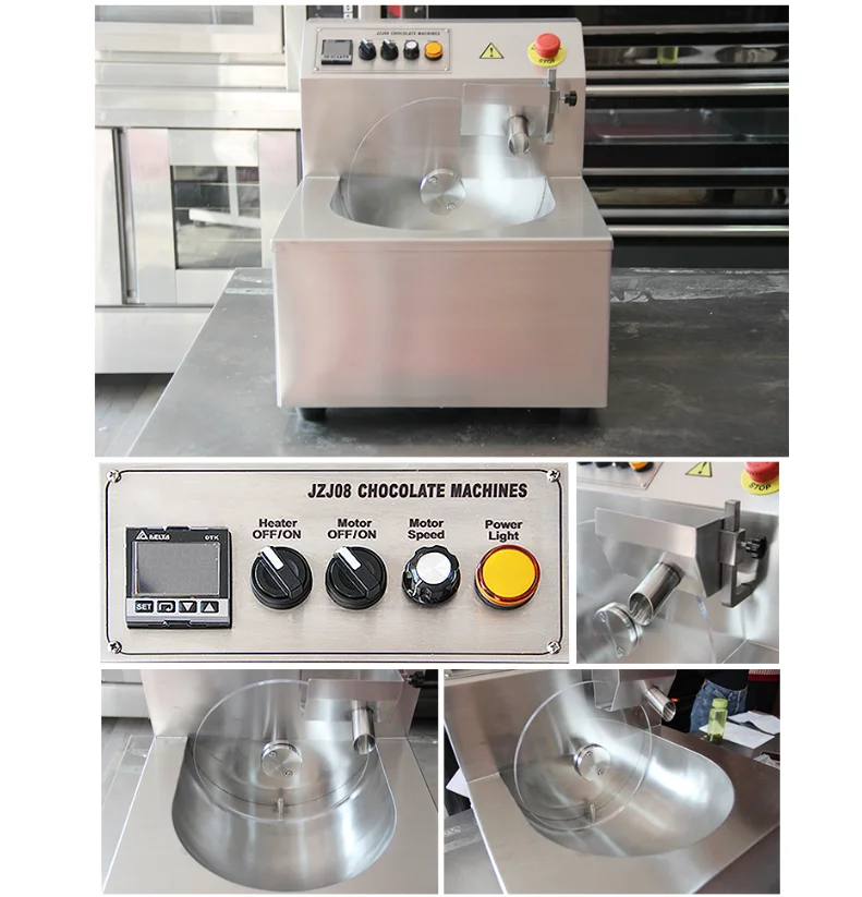 Mini Chocolate Tempering Machine Small Automatic 5 kg Mold Enrobing Coating Moulding Melting Machinery Chocolate Making Machine