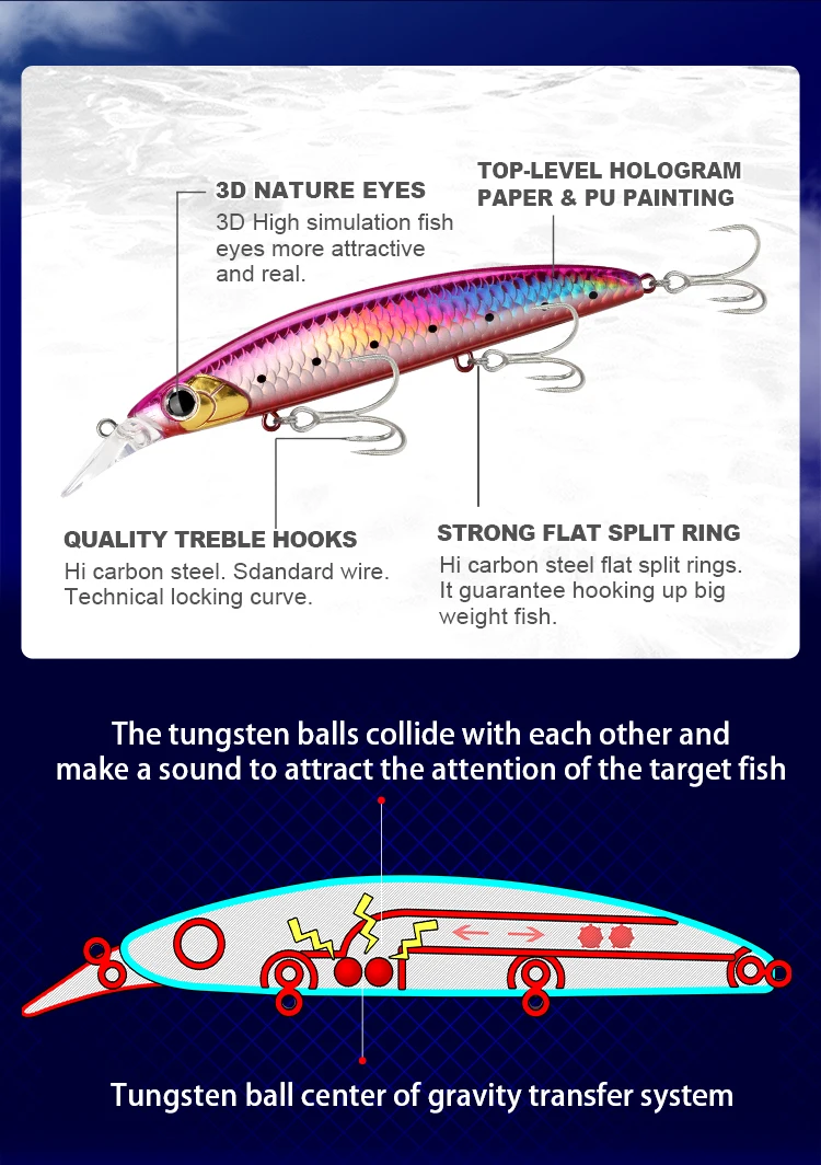 Honoreal 110mm 20g Fly Diver 110sp Custom Manufacturer Fish Lure Bait