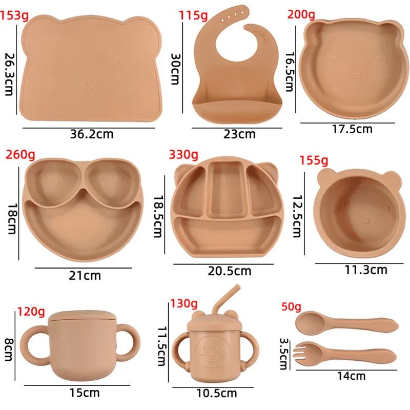 Wholesale Bpa Free Food Grade Silicone Dishes Feeding Set Baby Mat