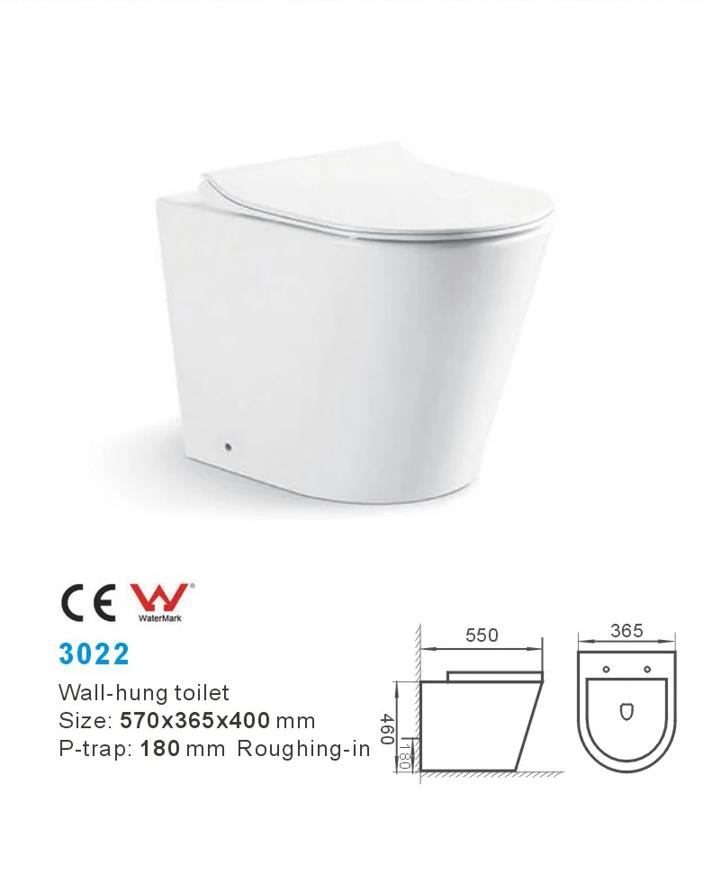 Sanitary Ware Shape Western Toilet Wall Mount Toilets Middle East Factory Cheap Wall Hung Toilet