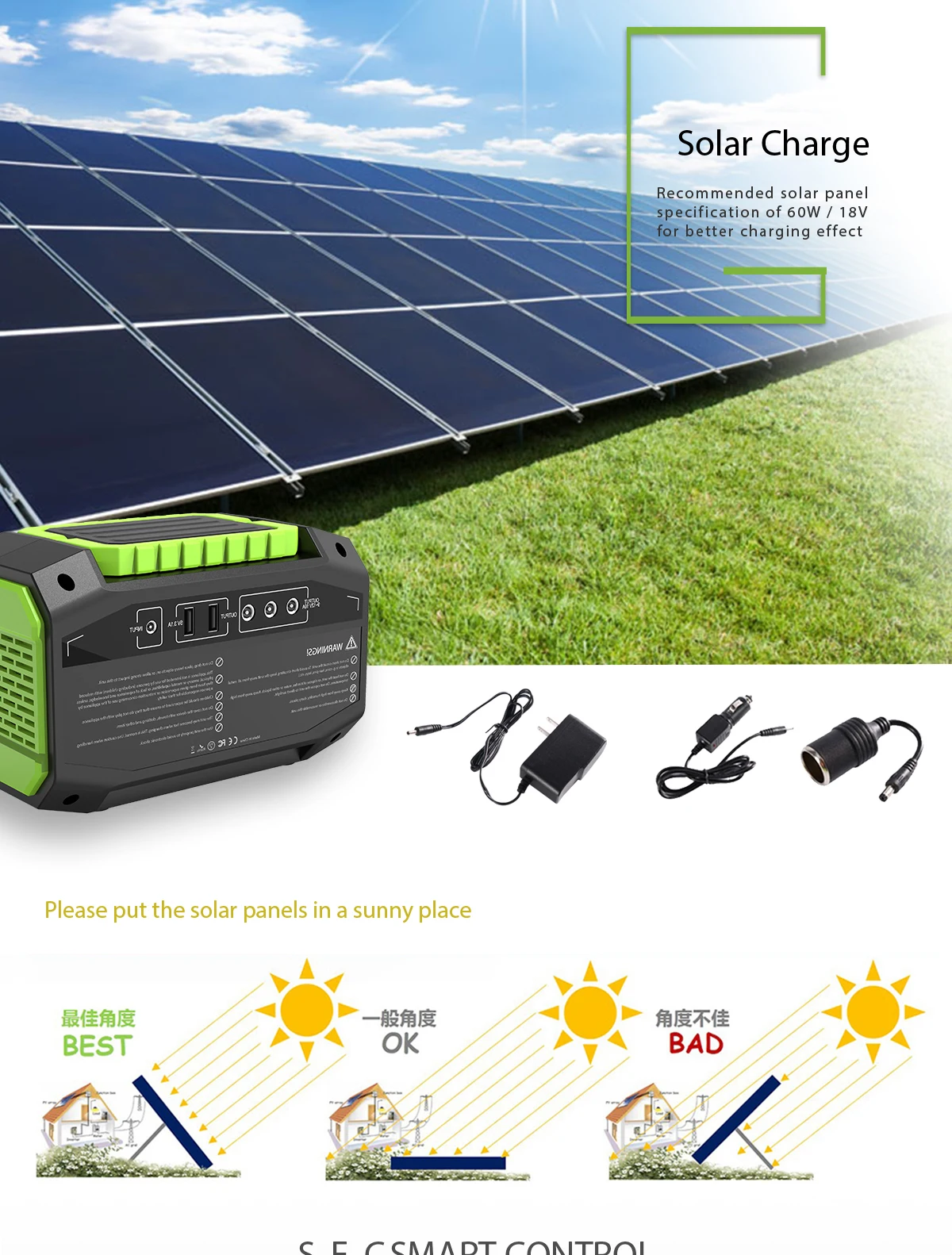 200W Hp Power Portable Power Station Renewable Energy Backup Generator Portable 200w 300w 600w 800w 1000w 2000w  Superlight details