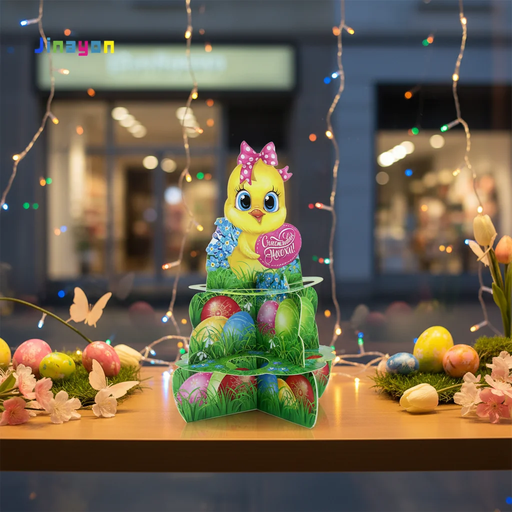 Jinayon op maat gemaakte kleurendruk Pasen-ei-display kartonnen verpakking van hoge kwaliteit, recyclebaar, op maat ontworpen