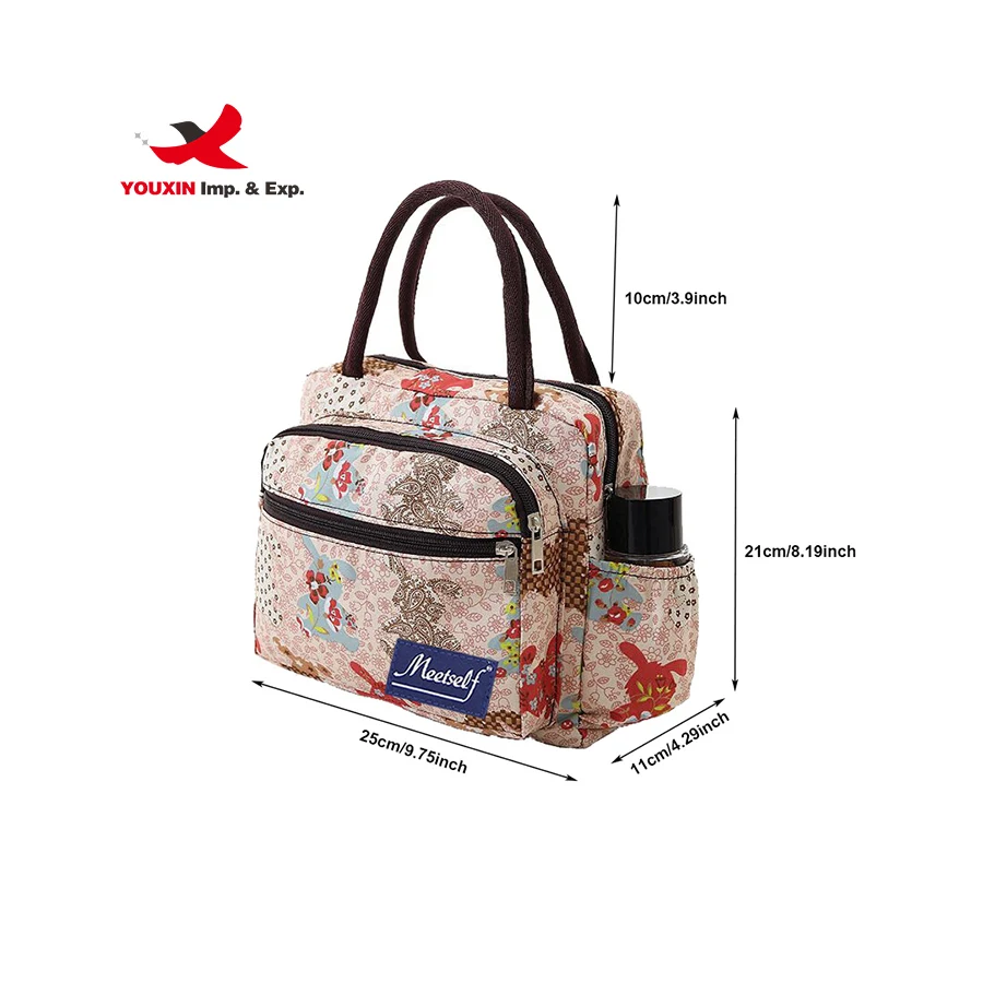 Cheap Insulated Lunch Bag Custom Flamingos Printing Tote Bag Lunch Box