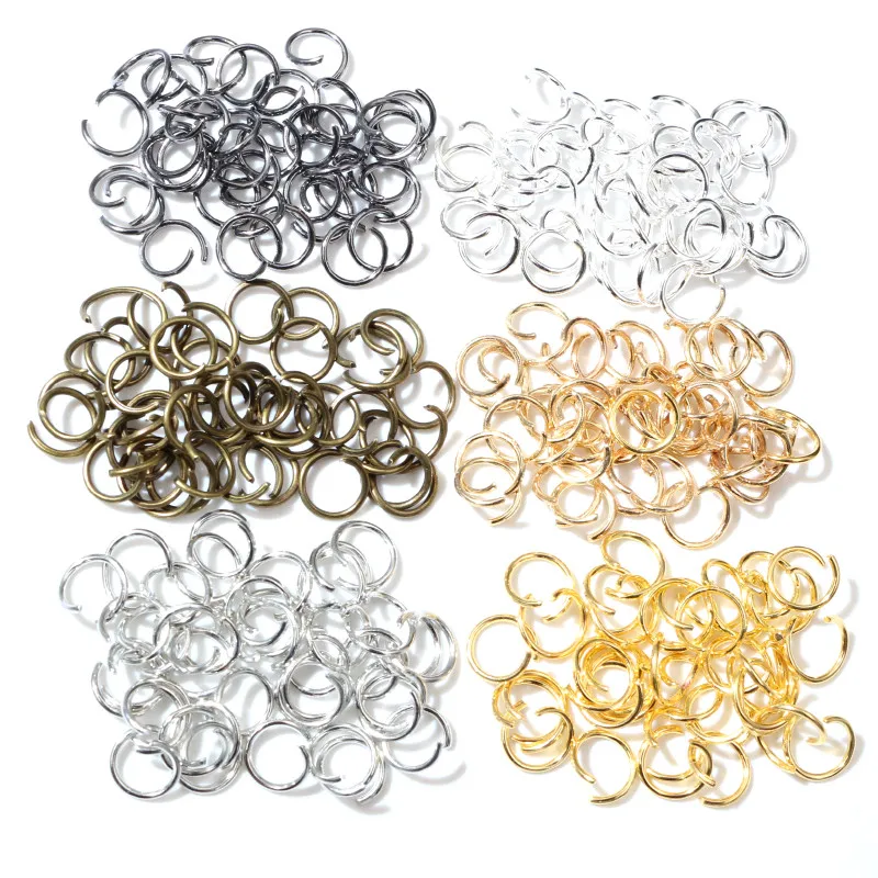 1500 Anelli Aperti Per Gioielli Fai Da Te, 6 Misure (4-10 Mm), Colore Oro, Con Scatola Organizer - 4