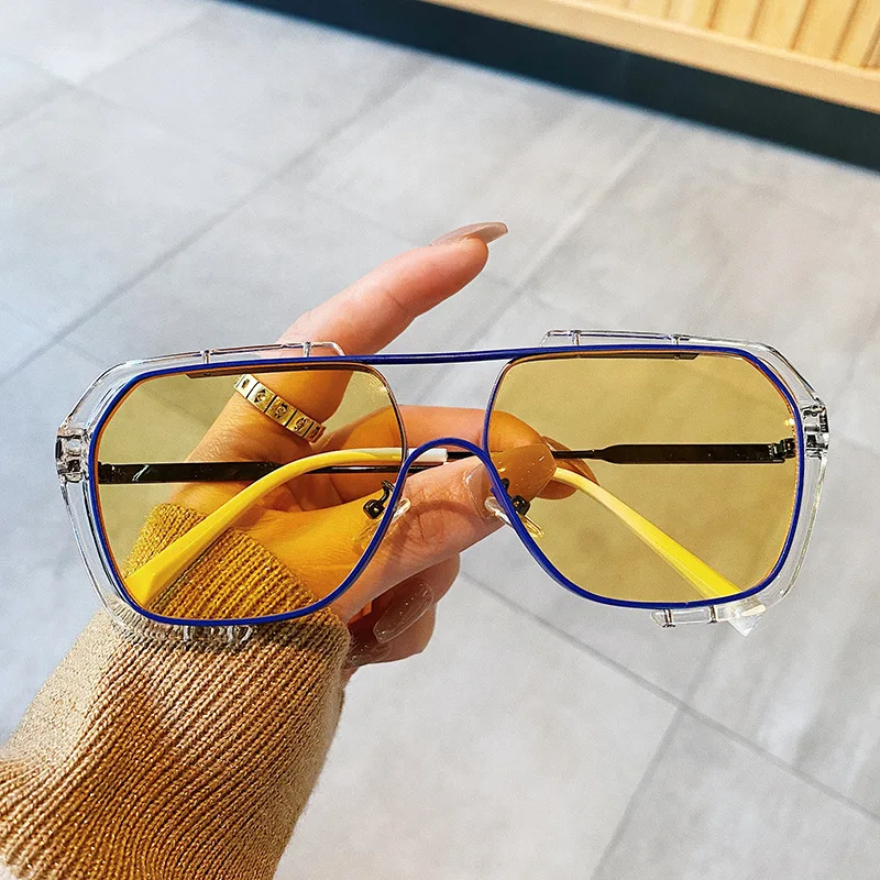 clear yellow frame sunglasses