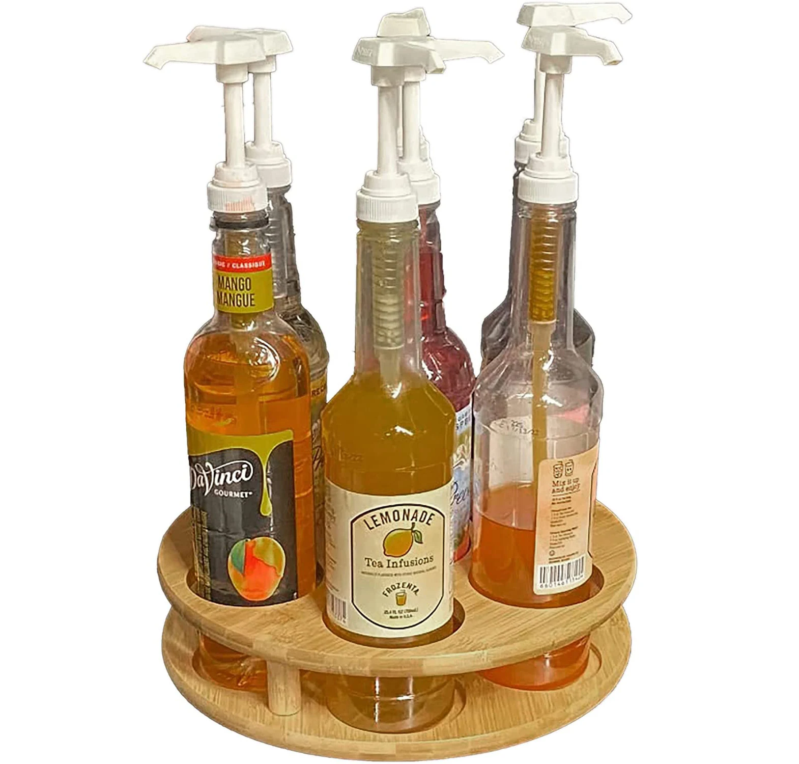 Coffee Syrup Rack Syrup Bottle Storage Rotating Syrup Bottle Holder