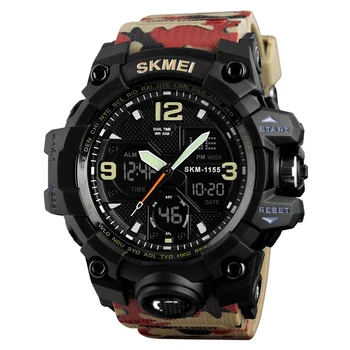Big Dial SKMEI 1155B Digital Watches Military Army Men Watch Water Resistant Date Calendar LED Backlight Sports Wristwatches Men