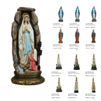 Factory custom our lady of Fatima with children Grace Guadalupe Lourdes Mount Carmel figurines resin religious statue