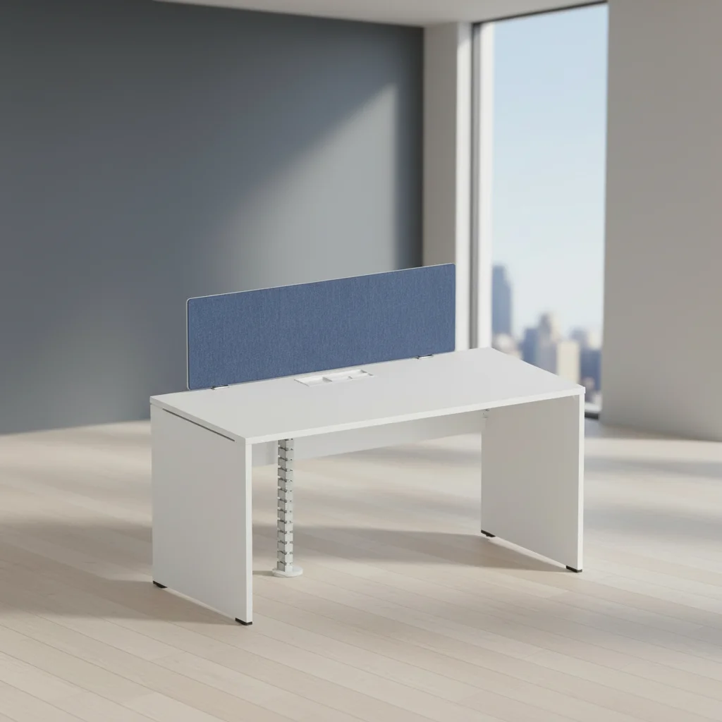 Economy Single Row Office Desk ABS Connection System Modern Wood Frame Durable Convertible Extendable Space Saving Workstation 4