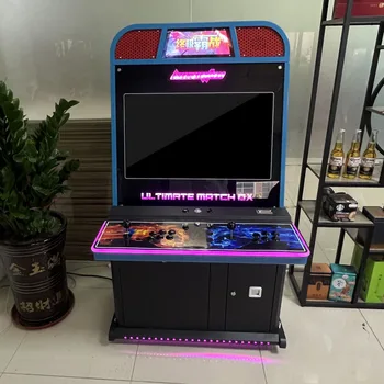 4-Player Video Game Fighting Machine with Japanese Spanish & English Language Iron Material Arcade Entertainment Metal Cabinet