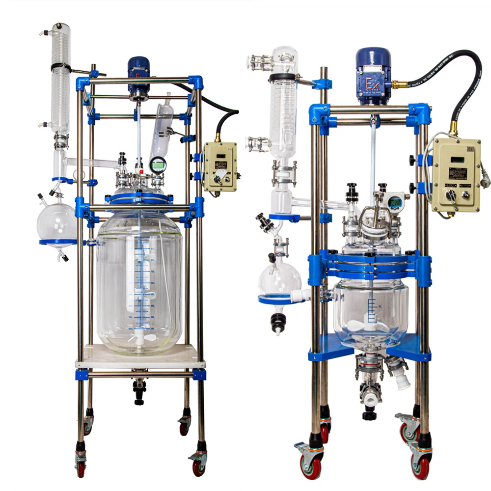 Реактор с непрерывным перемешиванием емкости 100 л/двухслойный реактор/реактор покрытием из стекла на