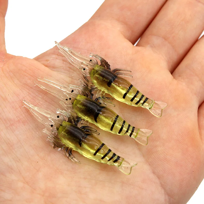 50 Esche Morbide Da Pesca - Vermi Artificiali, Per Acqua Dolce E Salata, Colore Beige