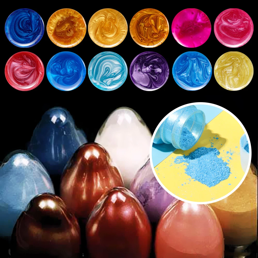 30 цветов, цветной пигмент из эпоксидной смолы, набор порошков из слюды