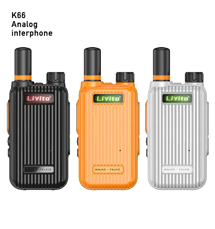 LiYiTo K66 Handheld Wireless Communication Two Way Radio Both Analog Mini Walkie Talkies for Kids Ham Radio