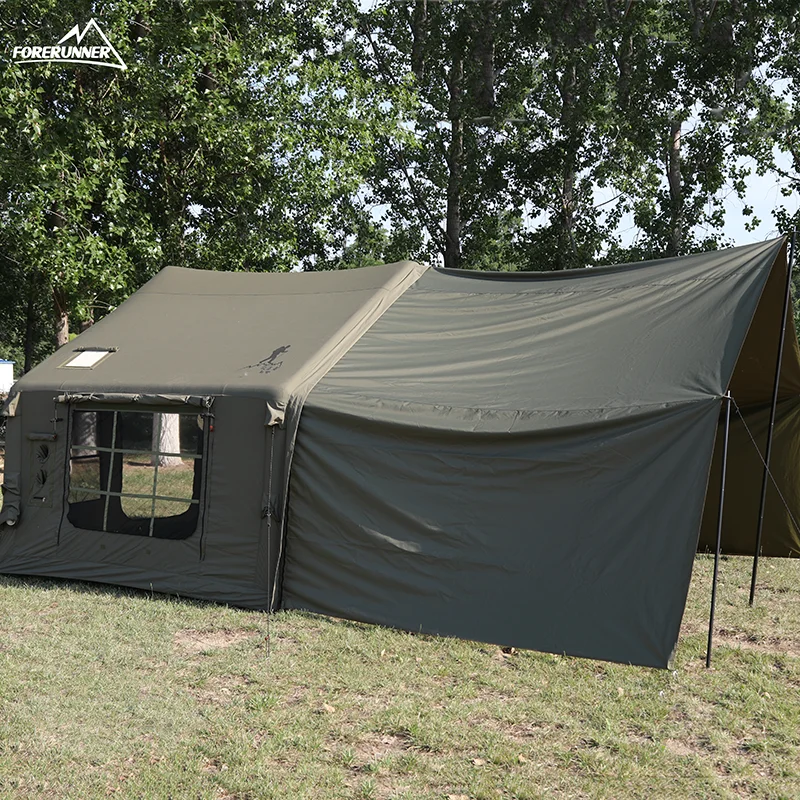 Hot Selling Inflatable Tent air Tent Cotton Green Outdoors Waterproof  Camping Inflatable Tent 4-6 Person