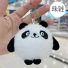 Panda gordito de ojos grandes + cadena de cuentas - alto 8cm
