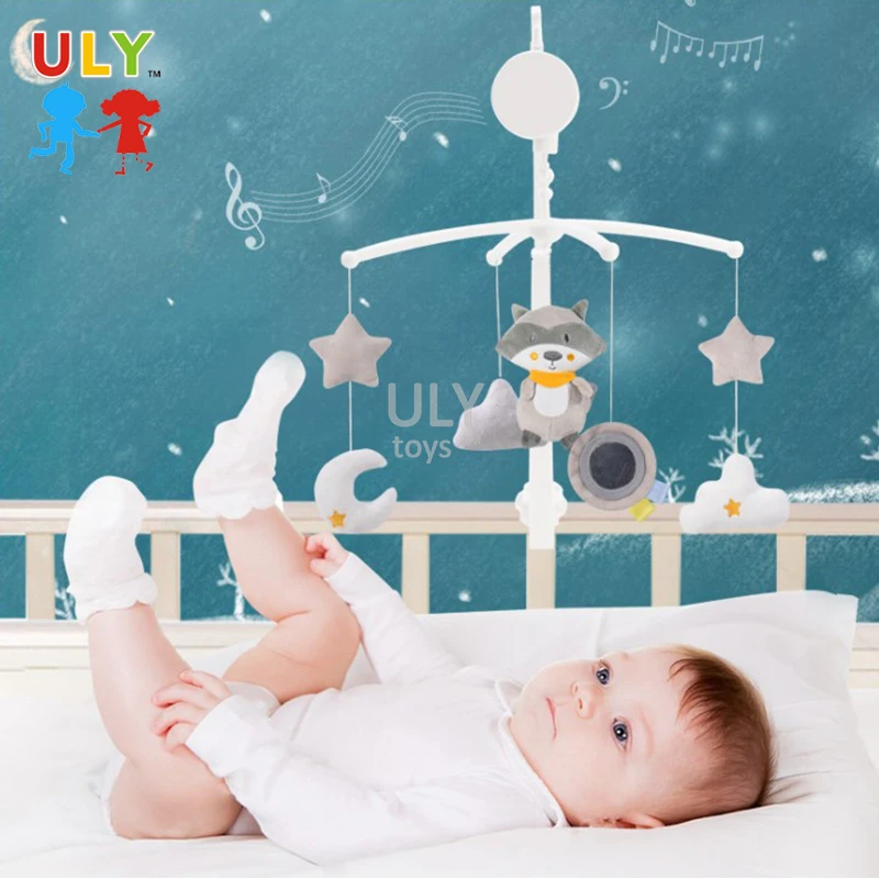 Мобиль для детской кровати 2021 музыкальные подвесные игрушки Плюшевые игрушки-животные Детский мобиль для детской кроватки