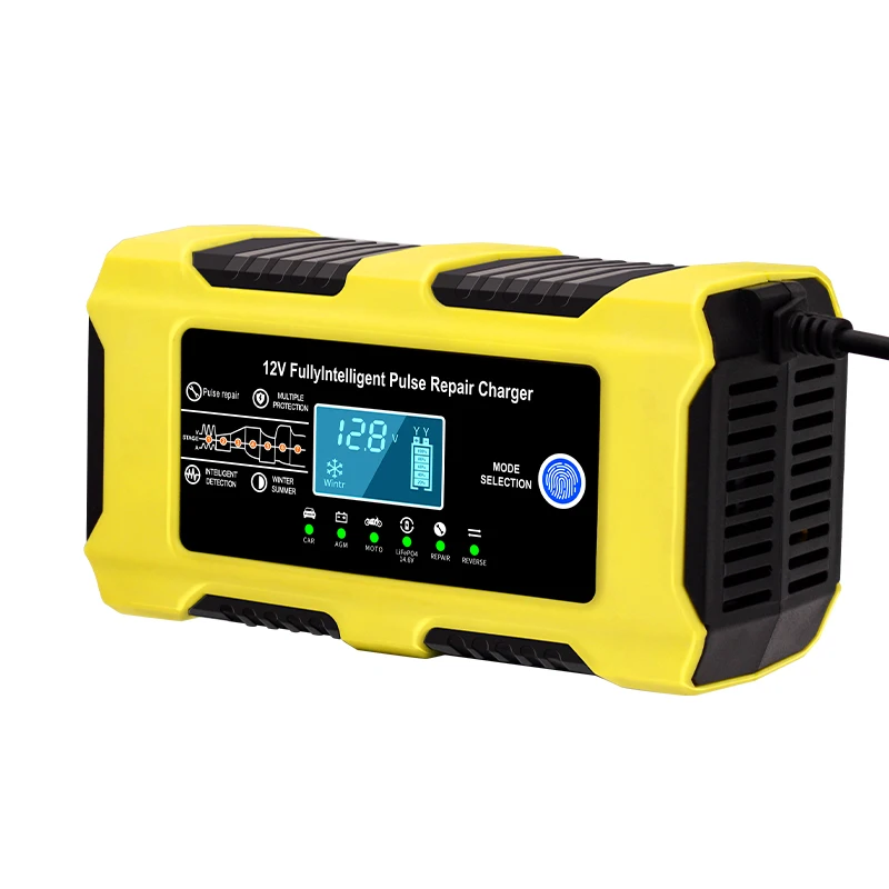Latest 12V/6A Pulse Smart Charger Automatic Multi-Functional for Lead-Acid Battery Scooters Motorcycles 12V Battery Charger details
