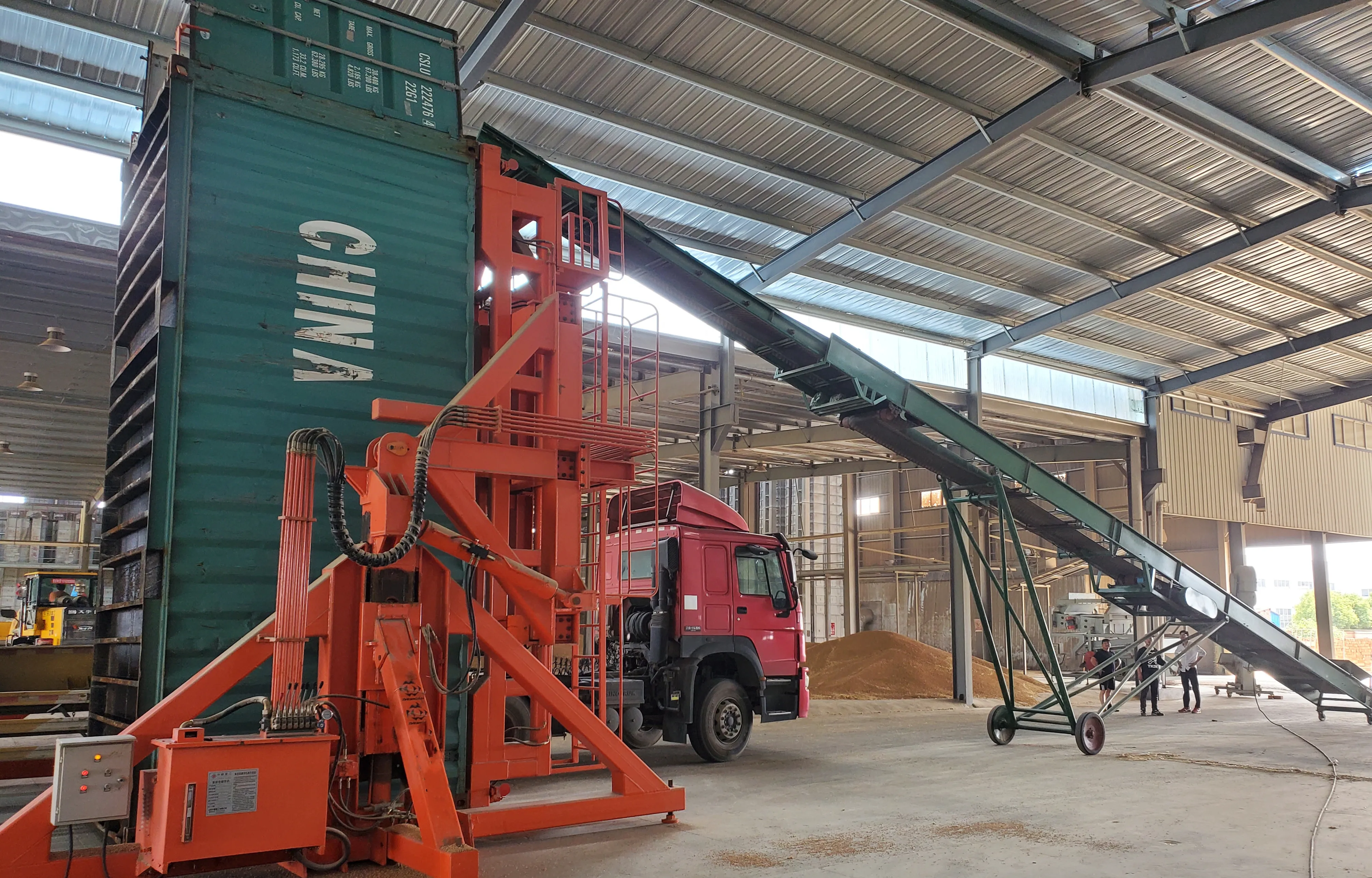 Container Loading And Unloading Equipment 20 Feet Container Tilter Bulk ...