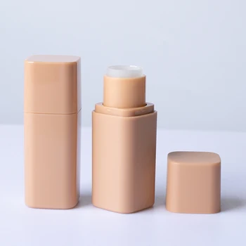 Wholesale factory 6g 10g square plastic empty foundation tube blusher tube deodorant container private logo packaging