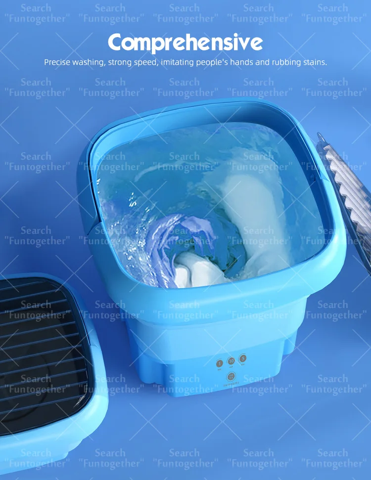 Private Label Electric Camping Clothes Washer Small Portable Folding