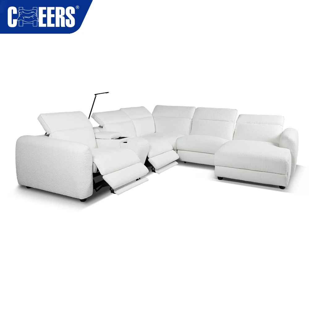 MANWAH CHEERS Power Modular Sectional Fabric Sofa Zero Gravity Recliner Sectional Sofa for Villa and Living Room Furniture
