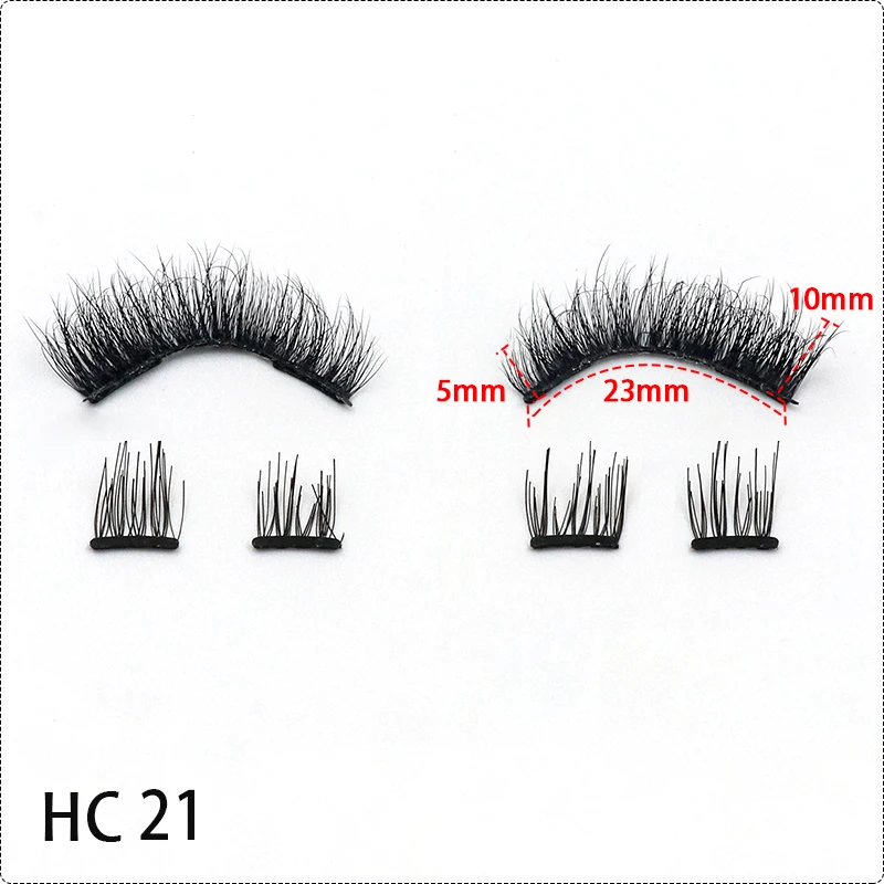 Top Quality Handmade Customized Packaging Ecological 3D False Eyelashes Wholesale Quantum Magnetic Half Nature Lashes