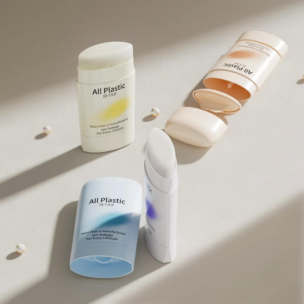 TB34 45g 80g White Deodorant Containers Plastic Twist up Top Filling Bottle Refillable Deodorant Stick Bottle