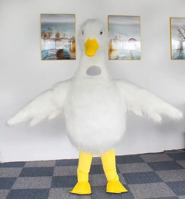 2 Meter Customized Inflatable Goose Mascot Costume with Printing logo