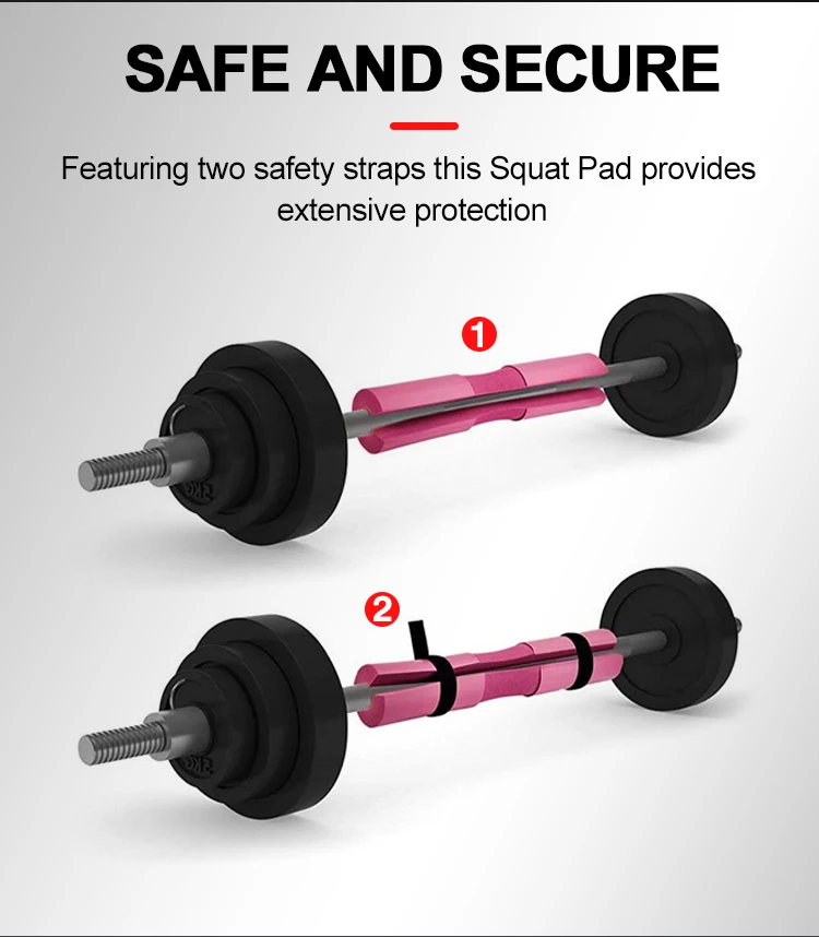 Topko Custom Logo Gym Weightlifting Neck Shoulder Protective Pink Foam Nonslip Barbell Squats