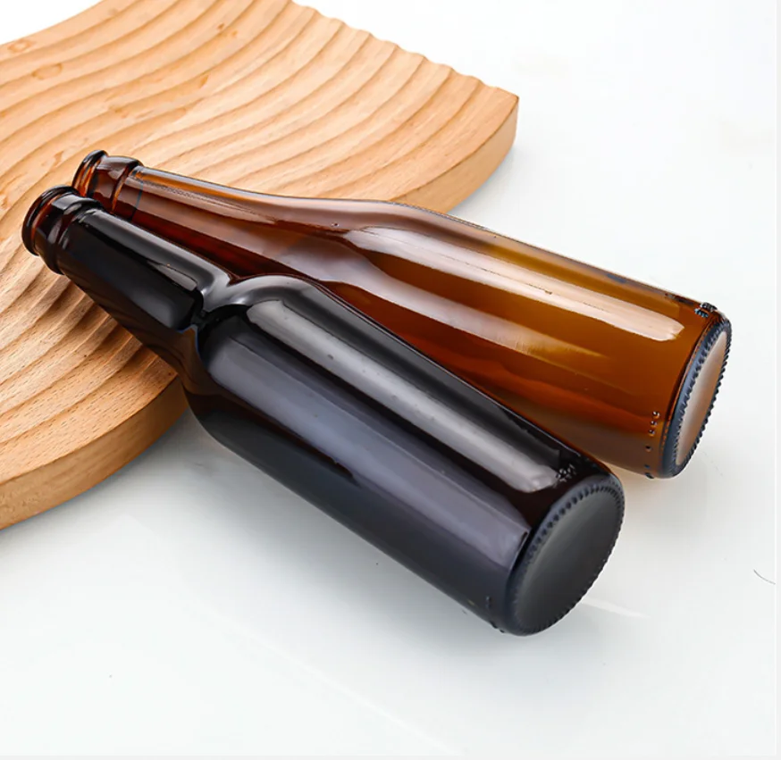 Wholesale Beverage Jar Juice Bottle Beer Wine Drink Amber Glass Bottle