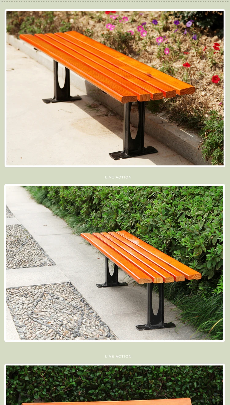 product patio benches anticorrosive wood rest seat outdoor garden benches-58