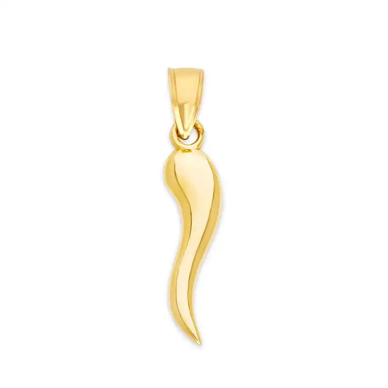 14k Gold Plating Italian Horn Pendant 